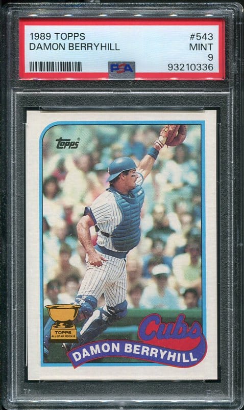 Authentic 1989 Topps #543 Damon Berryhill PSA 9 Baseball card