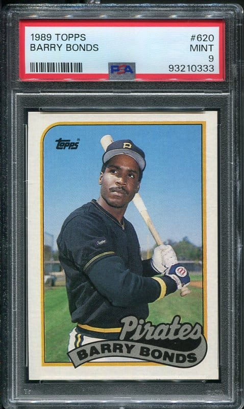 Authentic 1989 Topps #620 Barry Bonds PSA 9 Baseball card