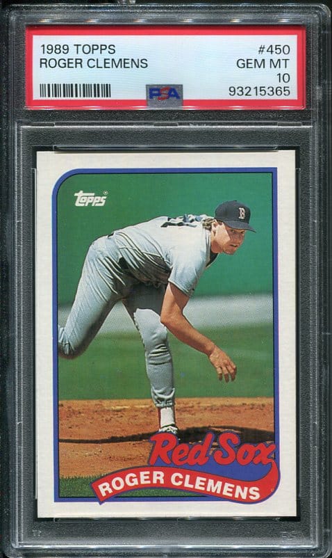 Authentic 1989 Topps #450 Roger Clemens PSA 10 Baseball card