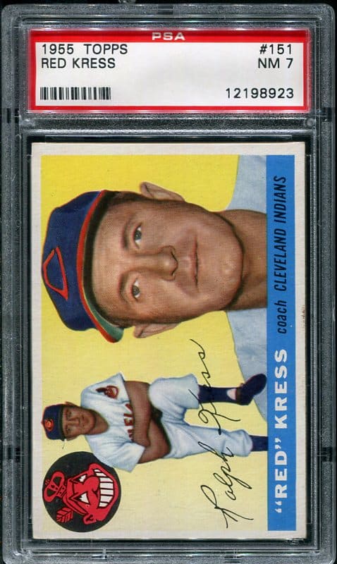 Authentic 1955 Topps #151 Red Kress PSA 7 Baseball Card