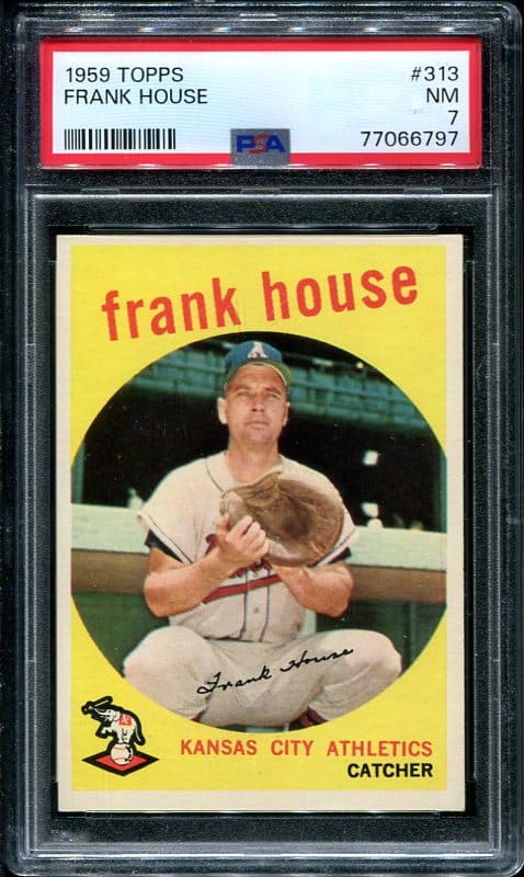 Authentic 1959 Topps #313 Frank House PSA 7 Baseball Card