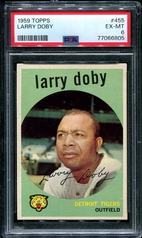 Authentic 1959 Topps #455 Larry Doby PSA 6 Baseball Card