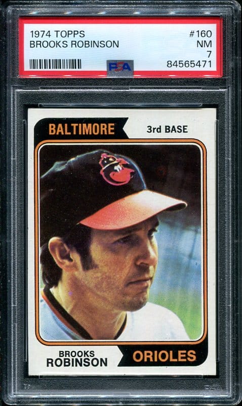 Authentic 1974 Topps #160 Brooks Robinson PSA 7 Baseball Card