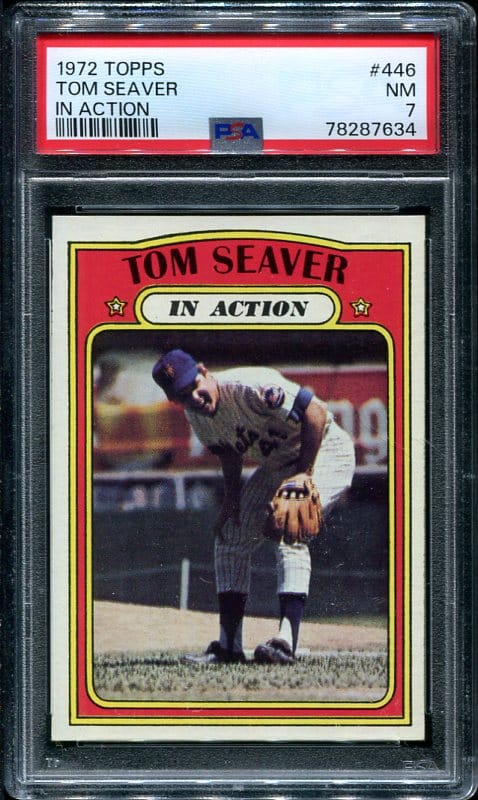 Authentic 1972 Topps #446 Tom Seaver PSA 7 Baseball Card