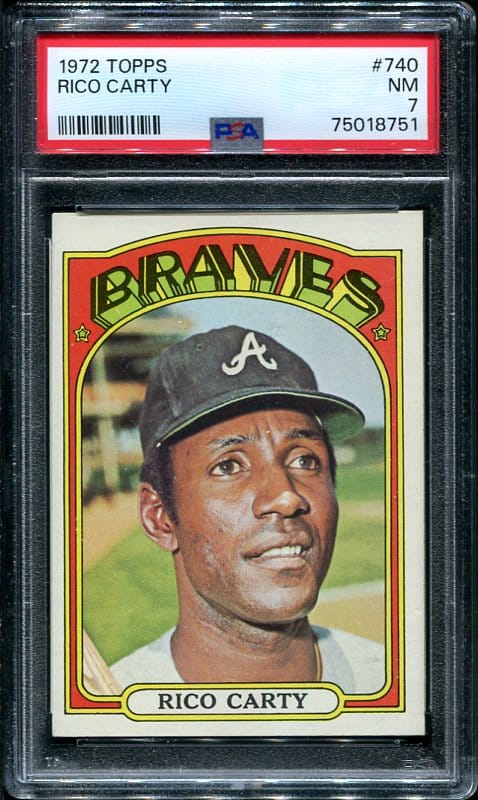 Authentic 1972 Topps #740 Rico Carty PSA 7 Baseball Card