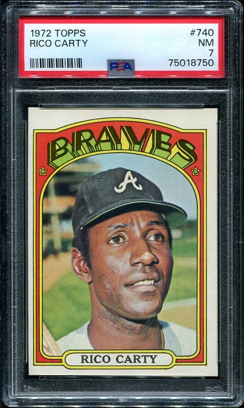 Authentic 1972 Topps #740 Rico Carty PSA 7 Baseball Card