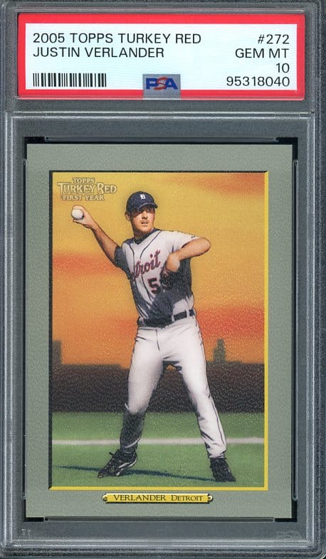 Authentic 2005 Topps Turkey Red #272 Justin Verlander PSA 10 Rookie Baseball Card