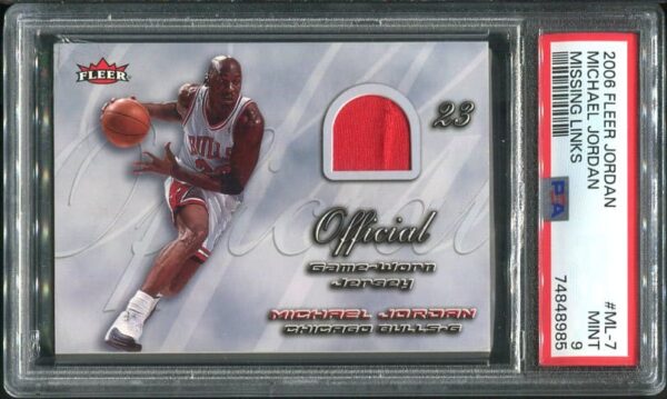 Authentic 2006 Fleer Jordan Missing Links Jersey PSA 9 Basketball Card