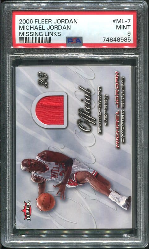 Authentic 2006 Fleer Jordan Missing Links Jersey PSA 9 Basketball Card