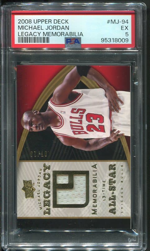 Authentic 2008 Upper Deck #MJ-94 Michael Jordan Legacy Memorabilia Basketball Card