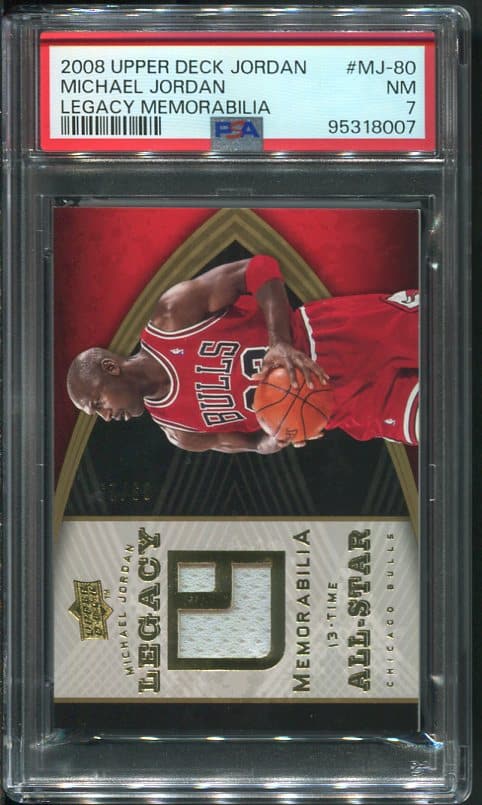 Authentic 2008 Upper Deck #MJ-80 Michael Jordan Legacy Memorabilia Basketball Card