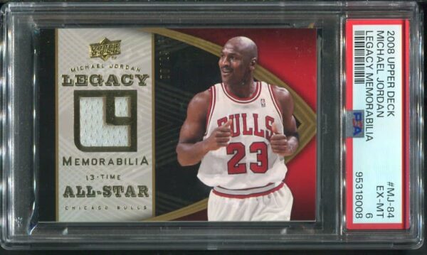 Authentic 2008 Upper Deck #MJ-84 Michael Jordan Legacy Memorabilia Basketball Card