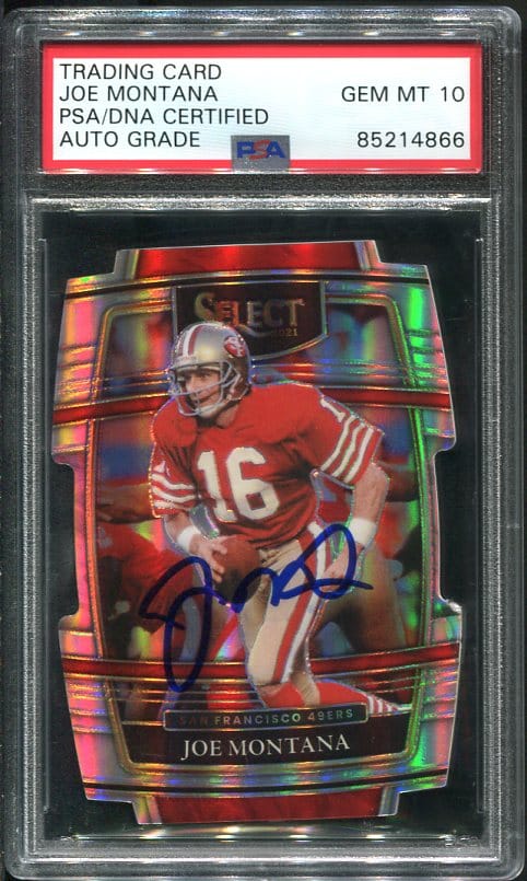 Authentic Autographed 2021 Panini Lazer Prizm #36 Joe Montana Football Card