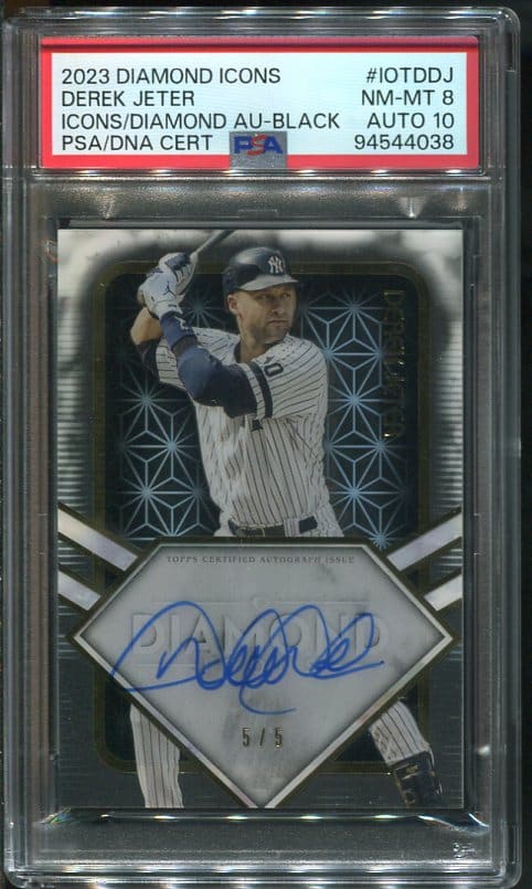 Authentic Autographed 2023 Diamond Icons #IOTDDJ Derek Jeter Baseball Card