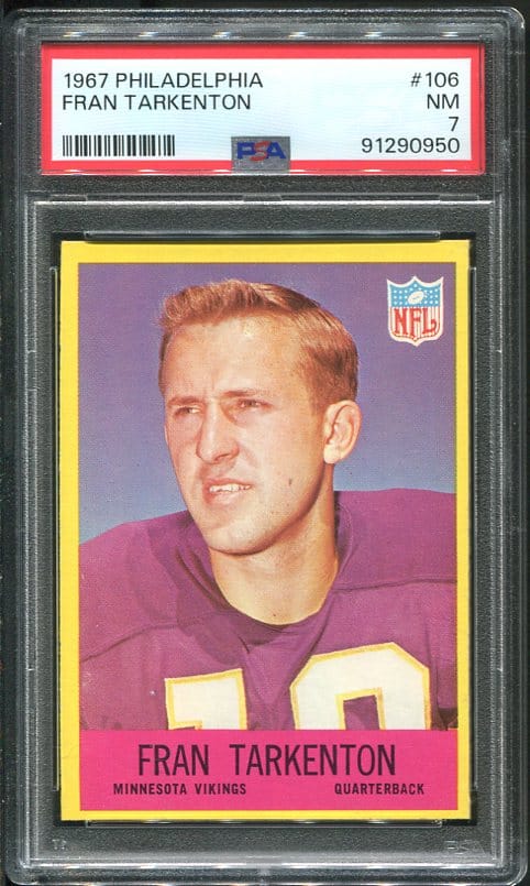 Authentic 1967 Philadelphia #106 Fran Tarkenton PSA 7 Football Card