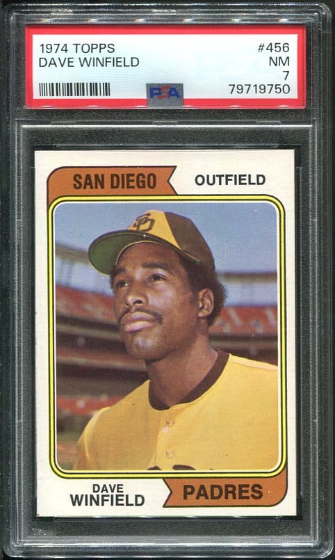 Authentic 1974 Topps #456 Dave Winfield PSA 7 Rookie Baseball Card