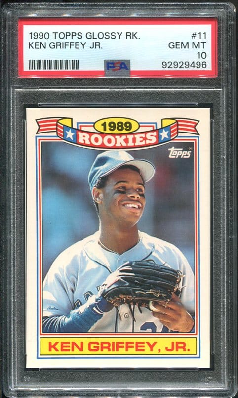 Authentic 1990 Topps Glossy RK #11 Ken Griffey Jr PSA 10 Baseball Card