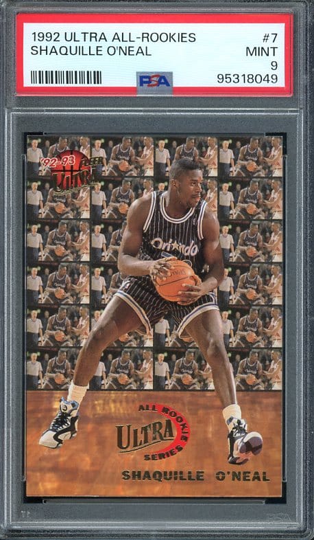 Authentic 1992 Ultra All-Rookies #7 Shaquille O'Neal PSA 9 Basketball Card