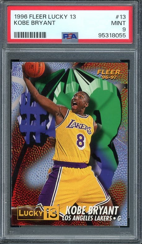 Authentic 1996 Fleer Luck7 13 #13 Kobe Bryant PSA 9 Basketball Card