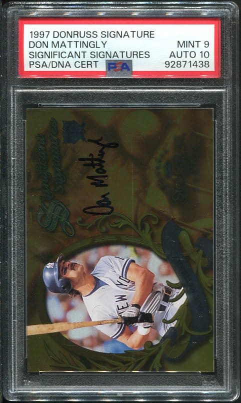 Authentic 1997 Donruss Significant Signatures Don Mattingly Baseball Card