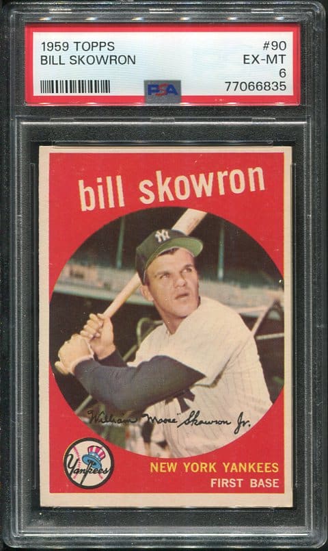 Authentic 1959 Topps #90 Bill Skowron PSA 6 Baseball Card