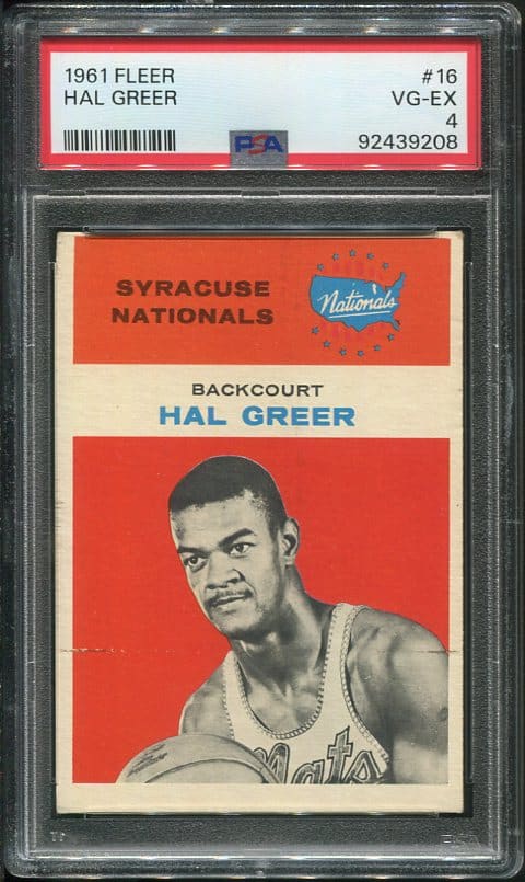 Authentic 1961 Fleer #16 Hal Greer PSA 4 Basketball Card