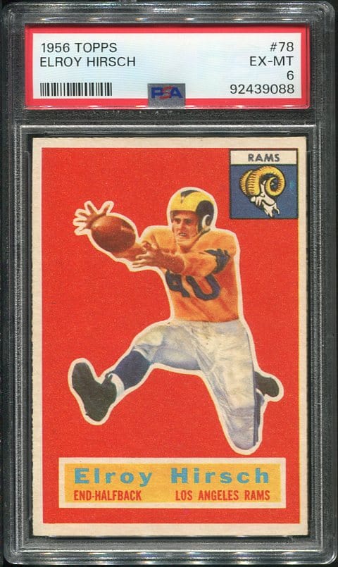 Authentic 1956 Topps #78 Elroy Hirsch PSA 6 Football Card