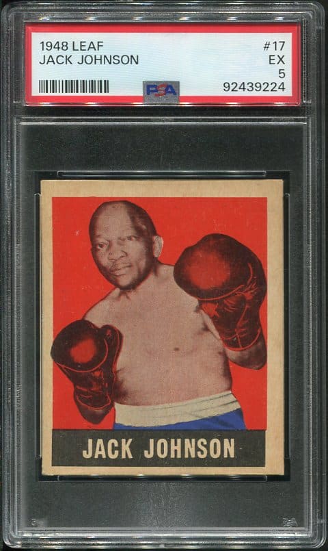 Authentic 1948 Leaf #17 Jack Johnson PSA 5 Boxing Card