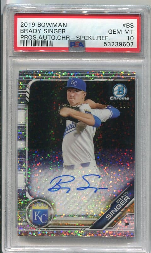 Authentic 2019 Bowman Chrome Prospects #BS Brady Singer PSA 10 Baseball Card