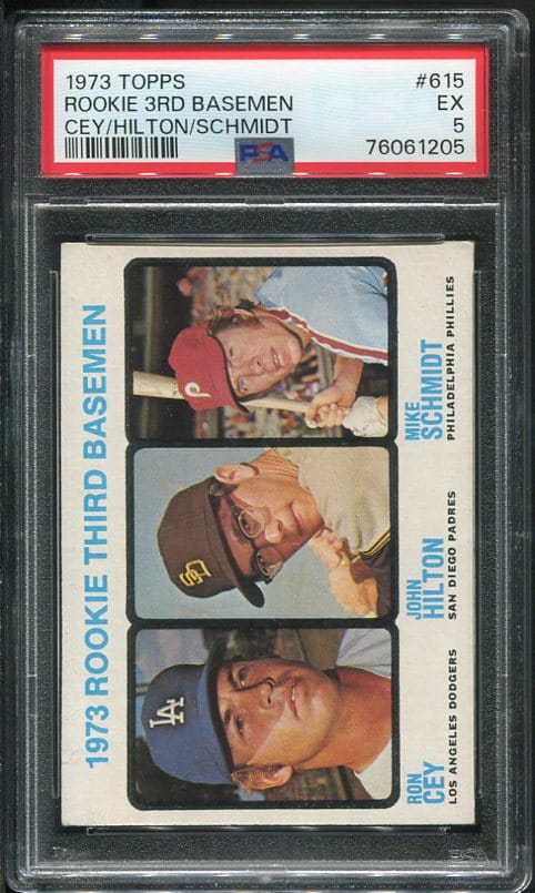 Authentic 1973 Topps #615 Mike Schmidt PSA 5 Rookie Baseball Card