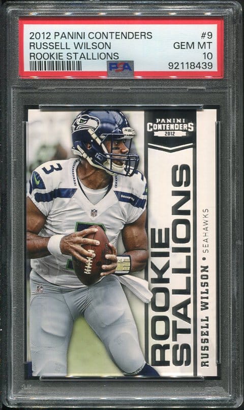 2012 Panini Contenders Rookie Stallions #9 Russell Wilson PSA 10 Football Card