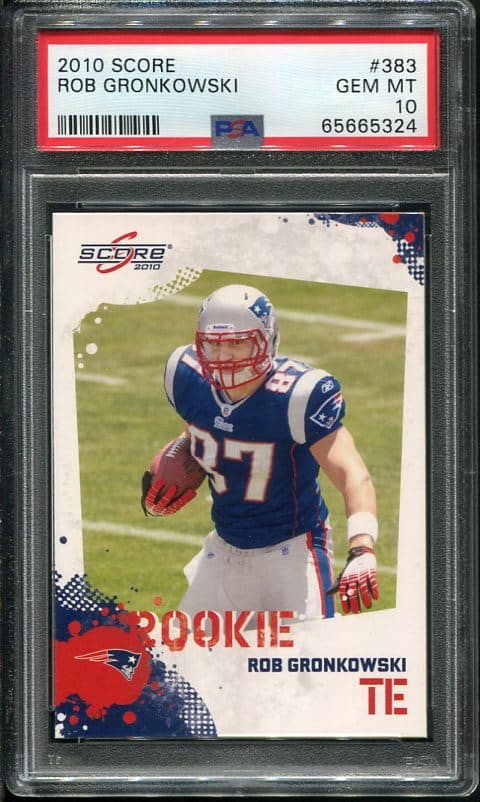 Authentic 2010 Score #383 Rob Gronkowski PSA 10 Rookie Card