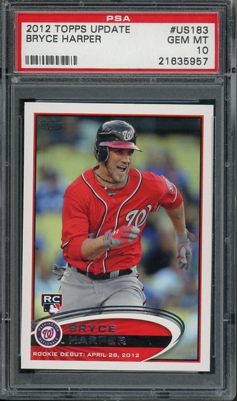 Authentic 2012 Topps Update #US183 Bryce Harper PSA 10 Rookie Baseball Card