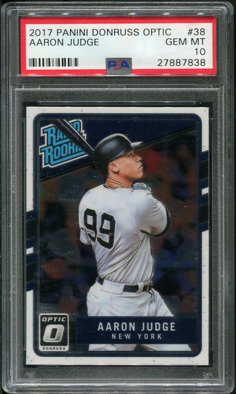 Authentic 2017 PDO #38 Aaron Judge Rookie PSA GEM MINT 10 Baseball Card