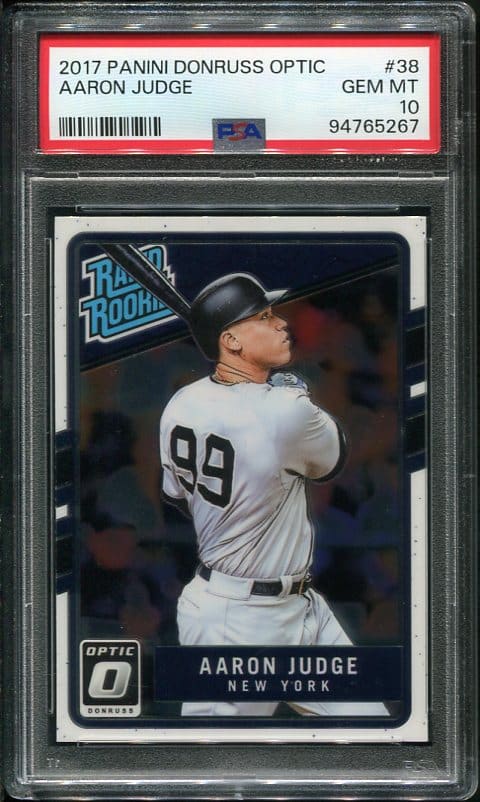 Authentic 2017 PDO #38 Aaron Judge Rookie PSA GEM MINT 10 Baseball Card