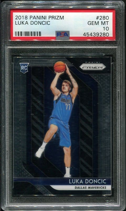 Authentic 2018 Panini Prizm #280 Luka Doncic PSA 10 Rookie Basketball Card