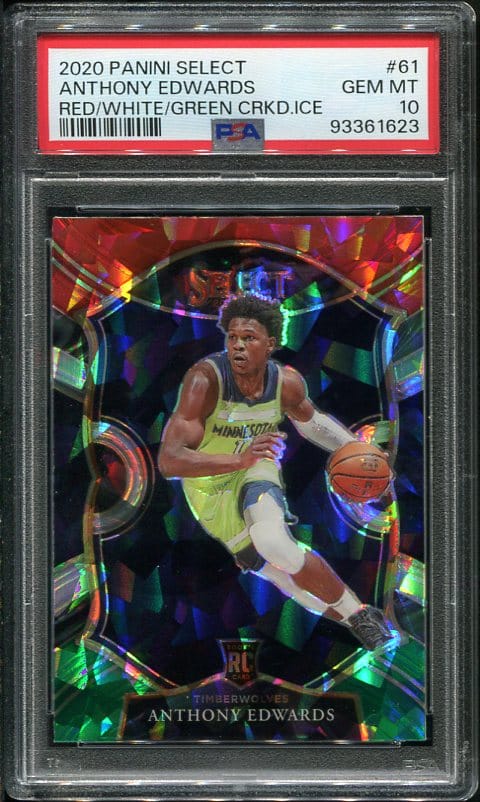 Authentic 2020 Panini Select #61 Anthony Edwards PSA 10 Rookie Basketball Card