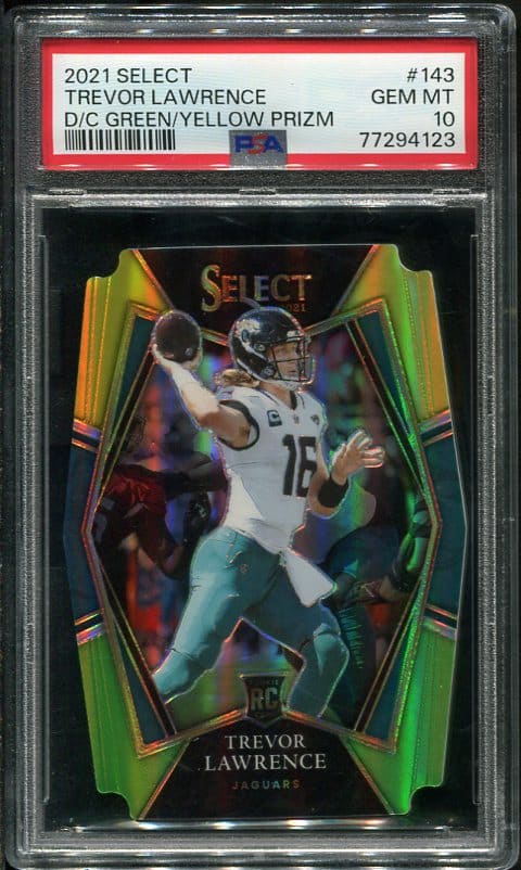 2021 Panini Select Prizm Die-Cut #143 Trevor Lawrence PSA 10 Rookie Football Card