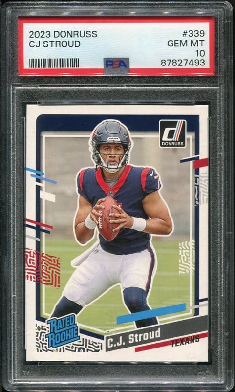 Authentic 2023 Donruss #339 CJ Stroud PSA 10 Rookie Football Card