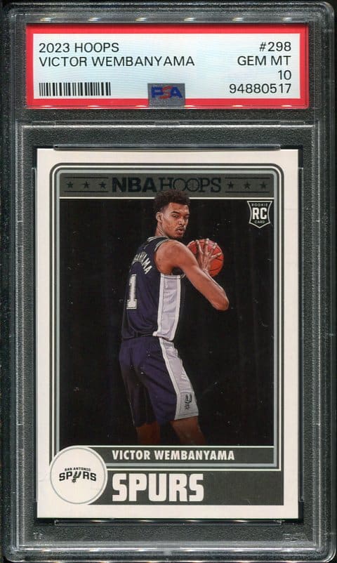 2023 Hoops #298 Victor Wembanyama PSA 10 Rookie Basketball Card