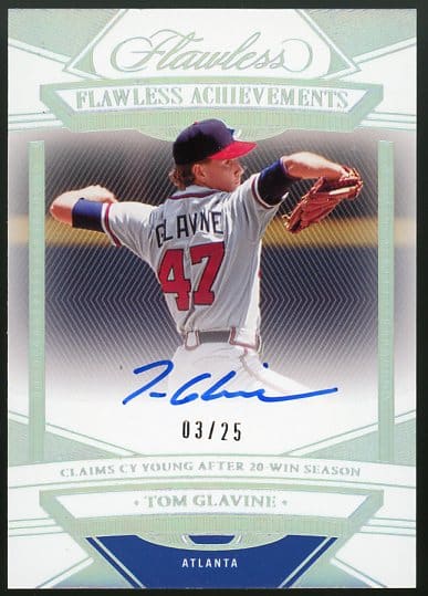 Authentic Autographed 2023 Panini Flawless Achievements #FA-TG Tom Glavine VG/EX Baseball Card Ungraded