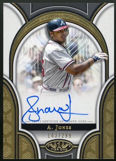 Authentic Autographed 2023 Topps Tier One Andruw Jones Prime Performers Serial Numbered Baseball Card