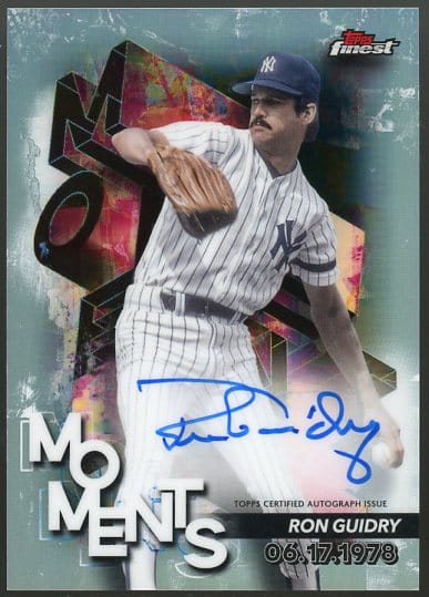 Authentic Autographed 2024 Topps Finest Moments #FMA-RG Ron Guidry Baseball Card