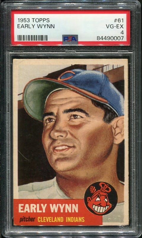 Authentic 1953 Topps #61 Early Wynn PSA 4 Baseball Card