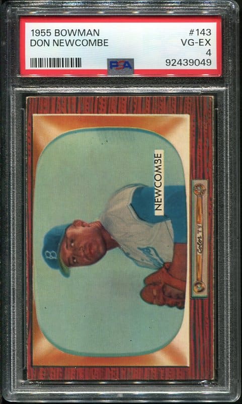 Authentic 1955 Bowman #143 Don Newcombe PSA 4 Baseball Card