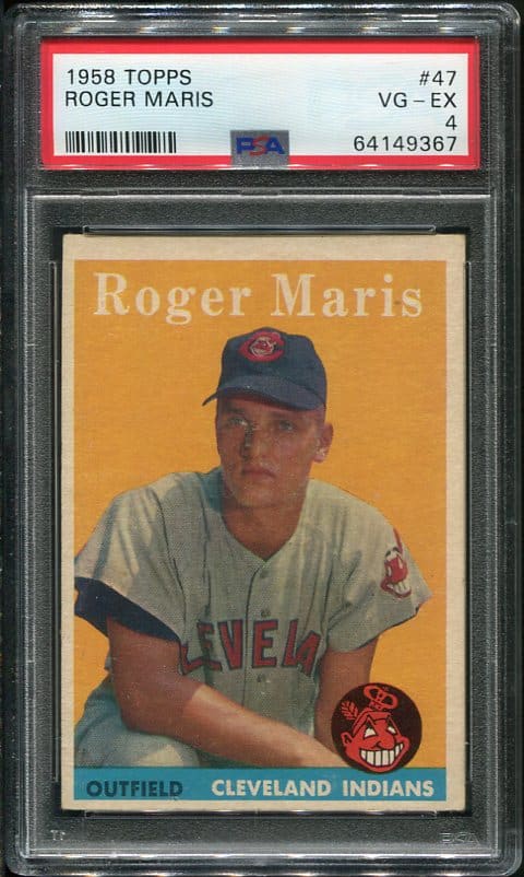 1958 Topps #47 Roger Maris PSA 4 Rookie Baseball Card