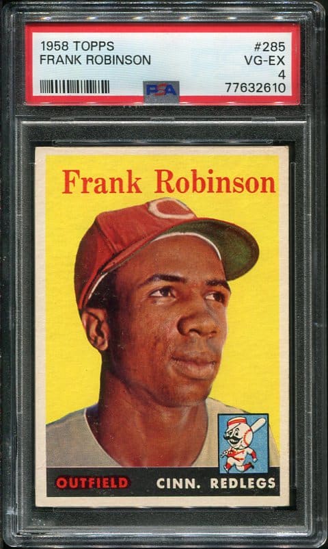 Authentic 1958 Topps #285 Frank Robinson PSA 4 Vintage Baseball Card