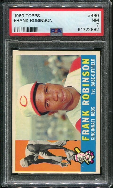 Authentic 1960 Topps #490 Frank Robinson PSA 7 Baseball Card