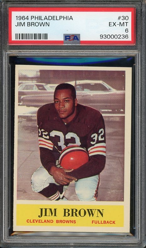 Authentic 1964 Philadelphia #30 Jim Brown PSA 6 Football Card