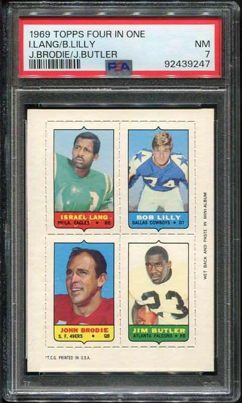 Authentic 1960 Topps Four In One Bob Lilly PSA 7 Football Card